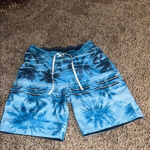 Speedo Blue Palm Tree Men's Swim Shorts